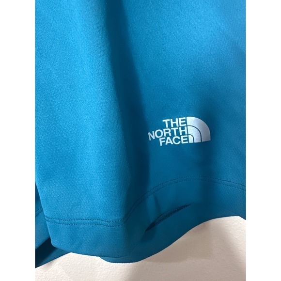 The North Face Shorts Athletic Mens XXL Performance Stretch Aqua Teal Orange - Picture 2 of 5